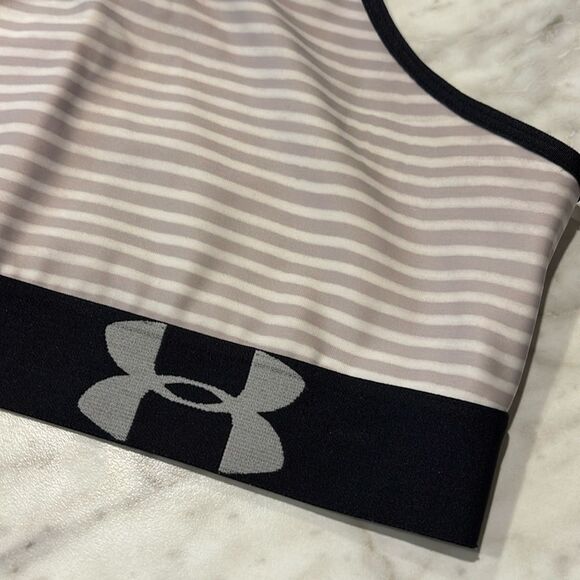 Under Armour Black and Gray Sports Bra with Racerback Design - Picture 2 of 3